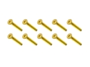20x M3x20 DIN7991 goldene Senkkopfschraube Stahl 12,9 Titan Nitrid beschichtet