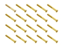 20x M3x25 (Gewinde 13mm) DIN7991 goldene Senkkopfschraube...