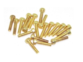20x M3x14 DIN912 goldene Zylinderkopfschraube Stahl 12,9 Titan Nitrid beschichtet