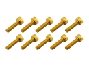 20x M3x14 DIN912 goldene Zylinderkopfschraube Stahl 12,9 Titan Nitrid beschichtet