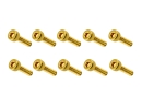 20x M3x14 DIN912 goldene Zylinderkopfschraube Stahl 12,9 Titan Nitrid beschichtet