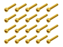 20x M3x16 DIN912 goldene Zylinderkopfschraube Stahl 12,9...