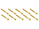 20x M3x30 DIN912 (Gewinde 18mm) goldene Zylinderkopfschraube Stahl 12,9 Titan Nitrid beschichtet