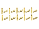 Goldkontaktstecker 10 Paar 4,0mm geschlitzt (19,50mm) +...