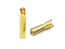 Goldkontaktstecker 10 Paar 4,0mm geschlitzt (19,50mm) +...