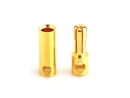 Goldkontaktstecker 10 Paar 5,0mm geschlitzt (18,50mm) +...