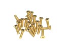 20x M2x10 DIN7991 goldene Senkkopfschraube Stahl 12,9 Titan Nitrid beschichtet