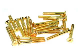Schrauben Linsenkopf Senkkopf Zylinderkopf Madenschraube M2 M2,5 M3 M4 TIN gold 20 Stück Senkkopfschraube DIN7991 M3 25mm