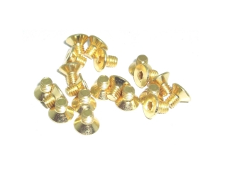 Senkkopfschrauben Set M2,5 x 4-12mm TiN gold - 100 Stück - rcbay