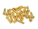 Linsenkopfschrauben Set M4 x 6-14mm TiN gold - 100 Stück - rcbay