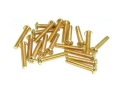 Linsenkopfschrauben Set M3 x 14-20mm TiN gold - 80 Stück - rcbay