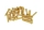Linsenkopfschrauben Set M3 x 14-20mm TiN gold - 80 Stück - rcbay